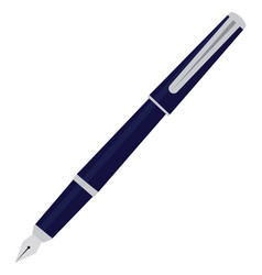 Blue Pen On A White Background