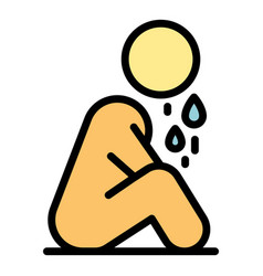 Kid Cry Icon Flat