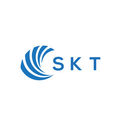 Skt Letter Logo Design On White Background