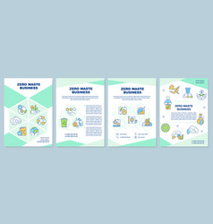 Zero Waste Business Mint Brochure Template