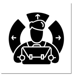 Diversified Worker Glyph Icon