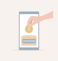 Donation To Charity Online A Smartphone