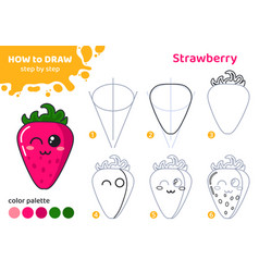 Drawing Tutorial For Kids How To Draw Strawberry