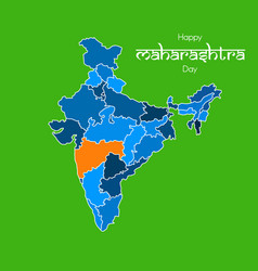 Happy Maharashtra Day Greeting Card Design