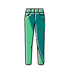 High Waist Pants Clothes Color Icon