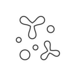 Probiotics Molecule Line Outline Icon