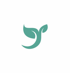 Letter Y Leaf Logo Design Nature