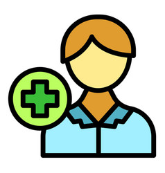 Nurse Care Icon Flat