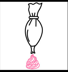 Pastry Bag Icing Icon Symbol