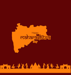 Happy Maharashtra Day Greeting Card Design