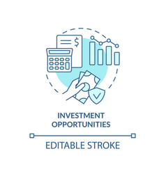 Investment Opportunities Turquoise Concept Icon