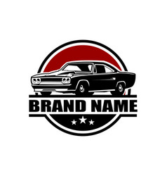 Muscle Car Logo Isolated Emblem