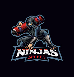 Ninja Scrolls Secret Mascot Logo Design