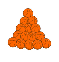 Pile Basketball Isolated Lot Of Balls For Games