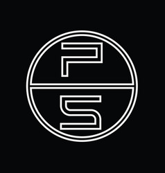 Sp Logo Monogram Abstract Inside Circle Stripe