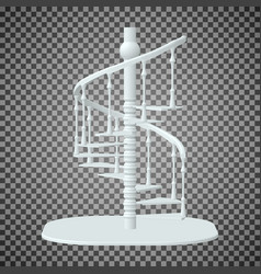 White Spiral Staircase 3d Stairs Isolated