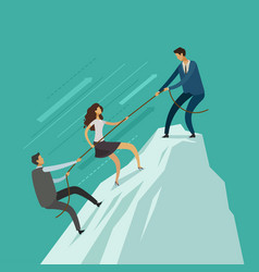 Business People Is Helping Each Other To The Top