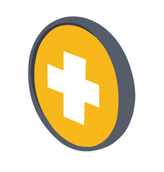 Healthcare Button With Cross