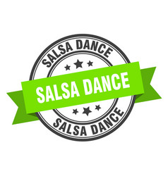 Salsa Dance Label Dance Green Band Sign