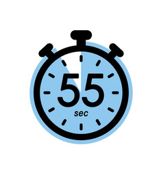 Fifty Five Seconds Stopwatch Icon Timer Symbol