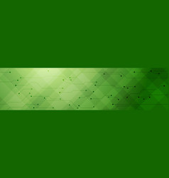 Green Tech Banner With Circuit Board