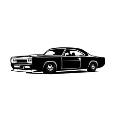 Muscle Car Isolated Black Emblem