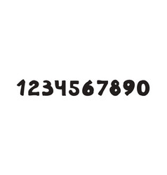 Numbers Font Decorative Hand Drawn Lettering