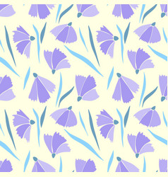 Pattern Of Purple Flowers On Pastel Creme