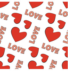 Red Heart Lettering Forehead Valentines Day