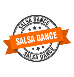 Salsa Dance Label Dance Orange Band Sign