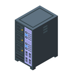 Server Data Icon Isometric Card Storage