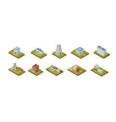 University Building Isometric Set