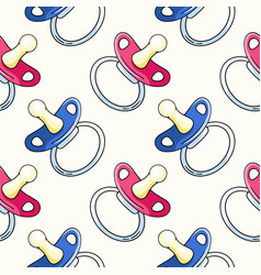 Baby Pacifier Seamless Pattern