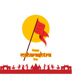 Happy Maharashtra Day Greeting Card Design