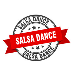 Salsa Dance Label Dance Red Band Sign