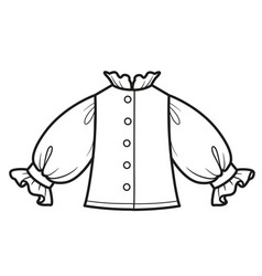 Victorian Blouse Outline For Coloring Page