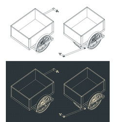 Bike Trailer Isometric Blueprints