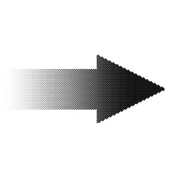 Halftone Arrow With Fading Gradient Half-tone