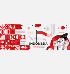 Indonesia National Or Independence Day Banner