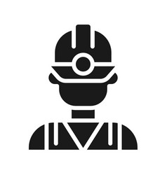 Miner Black Glyph Icon