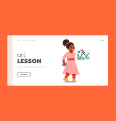 Art Lesson Landing Page Template Child Painting