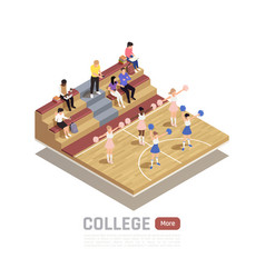 College Gym Isometric Composition