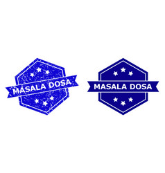 Hexagonal Masala Dosa Stamp Seal With Corroded