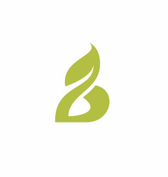 Letter B Leaf Logo Design B Nature Logo