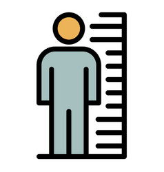 Prison Photo Height Icon Color Outline