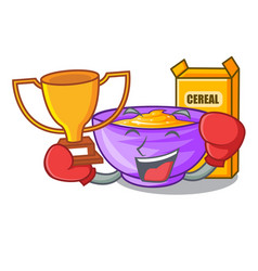 Boxing Winner Cereal Box Isolated