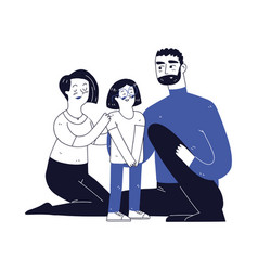 Family Member Together Line Art