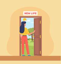 Woman Opens Door To New Life Takes