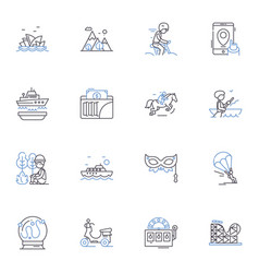 Moving Line Icons Collection Relocation