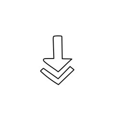 Web File Download Arrow Hand Drawn Icon